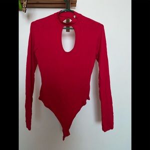 Guess red and cream bodysuits
